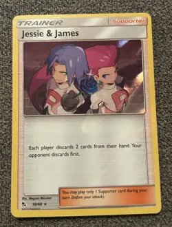 Pokemon Jesse James Holo Rare Card 58/68 Hidden Fates Near Mint - Image 1