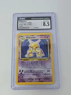 CGC 8.5 Alakazam 1999 Base Set 1/102 Holo Pokemon Card - Image 1