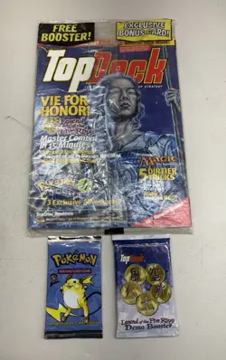 No Reserve Pokemon TopDeck Magazine Set 2 Booster Pack Raichu UNOPENED Packs - Image 1