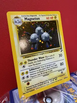 Pokemon TCG Magneton Base Set 2 9/130 Holo Unlimited Holo (LP) GREAT SWIRL - Image 2