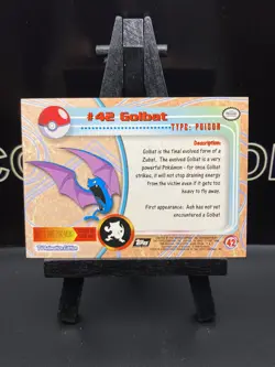 Pokemon Card Golbat #42 TOPPS Series 1 Black Logo NM - Image 5