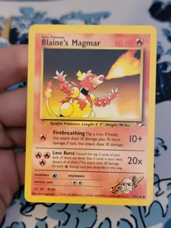 BLAINE'S MAGMAR 37/132 Pokemon Card GYM HEROES TCG LP - Image 1