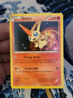 Victini XY Promos XY189 LP Cosmos Holo Rare Pokemon Card - Image 1