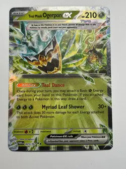 Pokemon TCG Teal Mask Ogerpon ex-Twilight Masquerade 025/167 Holo Double Rare - Image 1