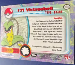 VICTREEBELL Pokemon Topps Black Logo TV Animation Edition Holo FOIL Textured NM - Image 2