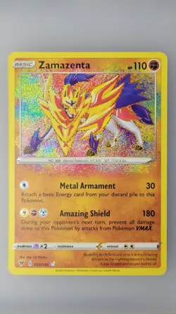 Zamazenta 102/185 Vivid Voltage NM Holo Foil Amazing Rare Pokemon Card - Image 1