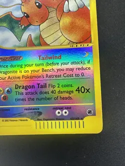 Dragonite 43/165 Reverse Holo Rare, Expedition e-Series e-Reader Pokemo Pokemon - Image 4