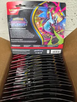 Pokemon TCG ME02 PHANTASMAL FLAMES 3 PACK BLISTER CASE Factory Sealed 24 ct - Image 2