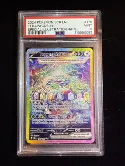 Pokemon 2024 Terapagos ex 170/142 Special Illustration Rare Stellar Crown PSA 9 - Image 1