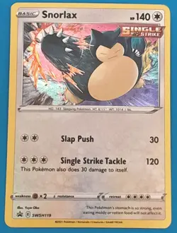 Snorlax SWSH119 Ultra Rare Holo Black Star Promo Pokemon TCG Near Mint NM - Image 1