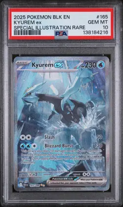PSA 10 KYUREM SPECIAL ILLUSTRATION RARE SIR #165 2025 POKEMON BLK EN BLACK BOLT - Image 1