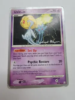 Pokemon TCG Uxie 43/146 World Championship Michael Bryson Edition MP - Image 2