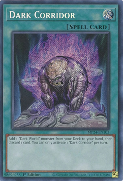 YUGIOH (MISPRINT) Dark Corridor MP24-EN103 Secret Rare - Image 1