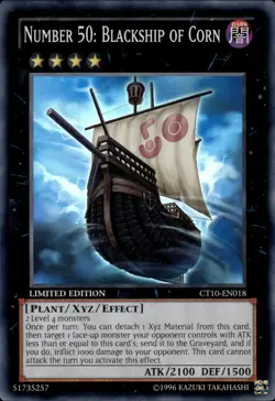 Number 50: Blackship Of Corn - Super Rare Limited Ed. CT10-EN018 - NM - YuGiOh - Image 1