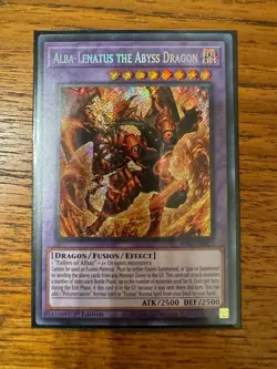 YuGiOh! Alba-Lenatus The Abyss Dragon DIFO-EN035 Secret Rare 1st Ed NM Card - Image 1