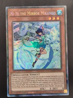 YUGIOH NI-NI THE MIRROR MIKANKO COLLECTORS RARE 1ST EXCELLENT AMDE-EN026 - Image 1