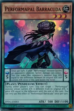 DPDG-EN003 PERFORMAPAL BARRACUDA SUPER RARE 1ST EDITION YuGiOh CARD - Image 1