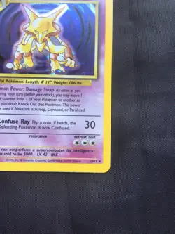 Pokemon Cards: Base Set Rare Holo: Alakazam 1/102 - Image 5