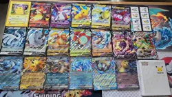 Jumbo 19 Pokemon Card Lot + Celebrations Binder EX/V/Vmax LOT - - Image 1
