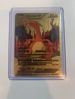 Charizard V Gold Foil Fan Art Card Pokemon LVL. 91 - PACK FRESH Free Shipping - Image 1