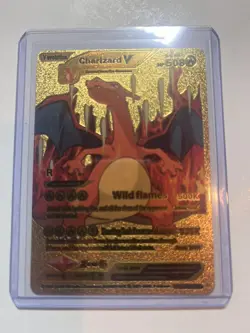 Charizard V Gold Foil Fan Art Card Pokemon LVL. 91 - PACK FRESH Free Shipping - Image 3