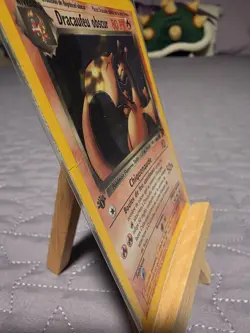 Pokemon Dracaufeu Obscur French Dark Charizard 1st Edition Holo 4/82 HP Card Vtg - Image 3