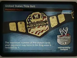United States Title Belt WWE WWF Raw Deal CCG TCG Card Game Rare Foil - Image 1