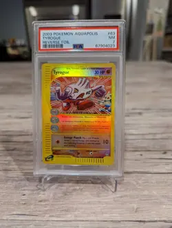Pokemon PSA 7 Tyrogue Reverse Holo Aquapolis Set 63/147 Near Mint Card - Image 1