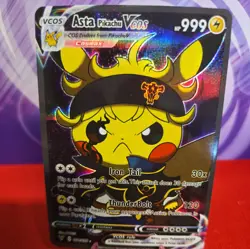 Asta Black Clover Pika Cosplay Pokemon Cute Doujin ACG HOLO Card - Near Mint C. - Image 1
