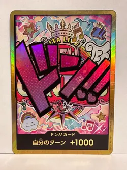 DON!! Card Uta Live Gold Foil Japanese +1000 Your Turn One Piece OPTCG NM - Image 1