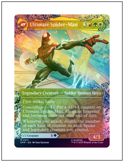 1x Miles Morales 0211, Foil, Borderless Art, Magic the Gathering MTG NM - Image 2