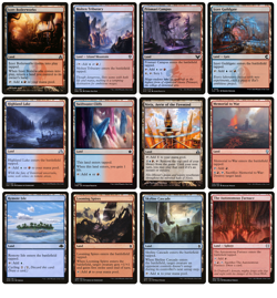MTG - 12 x Different Blue & Red Izzet Lands for COMMANDER deck building - LP - Image 1