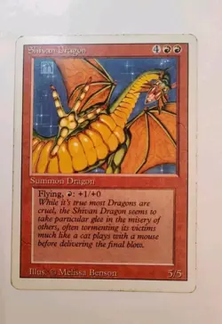 MTG - Shivan Dragon - Revised Edition - MP - Magic The Gathering - Red - 4rr - Image 1
