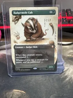 Badgermole Cub Borderless MTG Near Mint - Image 1