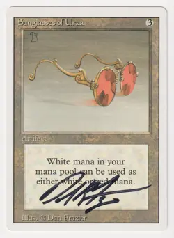 Signed Sunglasses of Urza LP Revised Edition Artist Dan Frazier 1994 MTG Magic! - Image 1