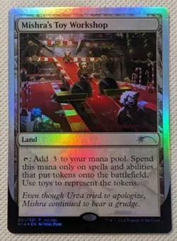 FOIL Mishra's Toy Workshop - NM - Happy Holidays 2014 Special Occasion Magic MTG - Image 1