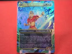 MTG Avatar The Last Airbender Aang at the Crossroads 0304 Borderless Foil NM - Image 1