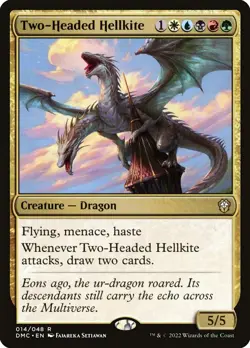 1x - Two-Headed Hellkite - #14 - CMR: Dominaria United - NM MTG - Image 1