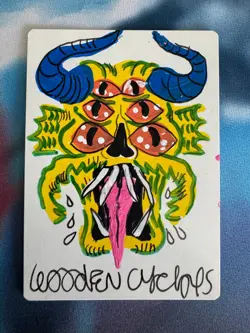 FOIL - Mazirek, Kraul Death Priest - Wooden Cyclops Artist Proof Sketch MTG AP - Image 1