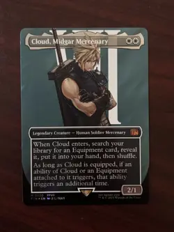 Cloud, Midgar Mercenary (Borderless) (Surge Foil) Final Fantasy Foil - Image 1