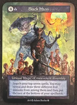 BLACK MASS SORCERY CONTESTED REALM GOTHIC UNIQUE MAGIC SP! - Image 1