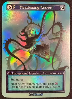 HEARKENING KRAKEN SORCERY CONTESTED REALM GOTHIC EXCEPTIONAL FOIL SP! - Image 1