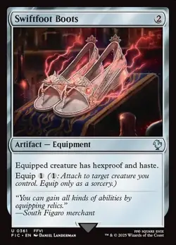 Swiftfoot Boots Commander: Final Fantasy MTG Magic the Gathering - Image 1
