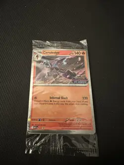 Pokemon TCG - Phantasmal Flames - Prerelease STAFF Promo Pack (SEALED) Set Of 4 - Image 2