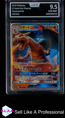 CHARIZARD GX POKEMON 007/024 2019 DETECTIVE PIKACHU GEM MINT JP AOG 9.5 - Image 1