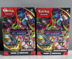 x2 Pokemon Mega Evolution-Phantasmal Flames Booster Bundle (2 Boxes = 12 Packs!) - Image 1