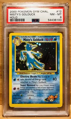 2000 POKEMON GYM CHALLENGE HOLO #12 MISTY'S GOLDUCK PSA 8 - Image 1