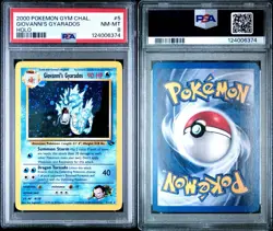 2000 POKEMON GYM CHALLENGE HOLO RARE #5 GIOVANNI'S GYARADOS PSA 8 NM ENGLISH - Image 3