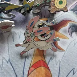 Lot Of 5 Authentic Pokemon Collector Trading Pins Lugia, Sylveon & S&S Starters - Image 2