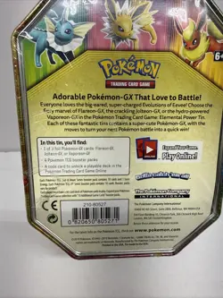 2019 POKEMON FLAREON GX SUN & MOON ERA ELEMENTAL POWER TIN Small Break Seal - Image 3